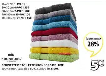 JYSK Serviette de toilette kronborg de luxe offre