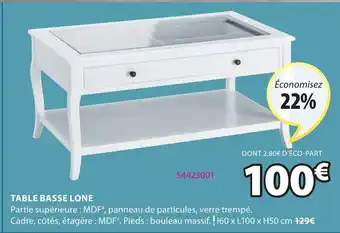 JYSK Table basse lone offre