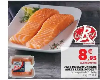 U Express Pavé De Saumon Sans Arête Label Rouge offre