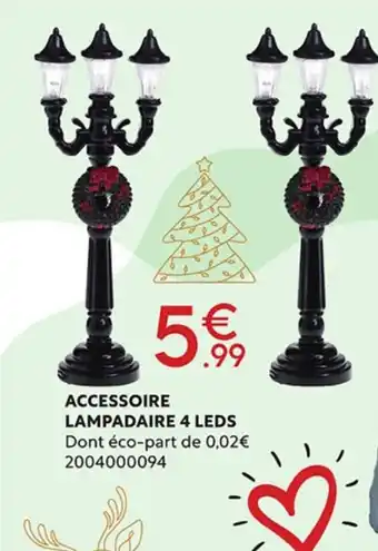 Maxi Bazar Accessoire Lampadaire 4 Leds 2004000094 offre