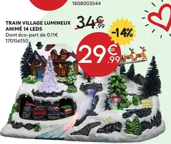 Maxi Bazar Train Village Lumineux Anime 14 Leds offre