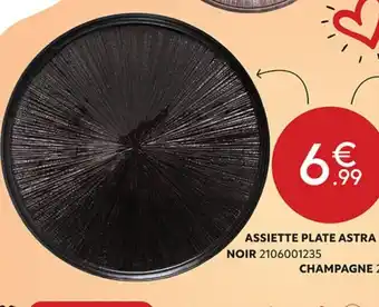 Maxi Bazar Assiette Plate Astra 28 cm Noir offre