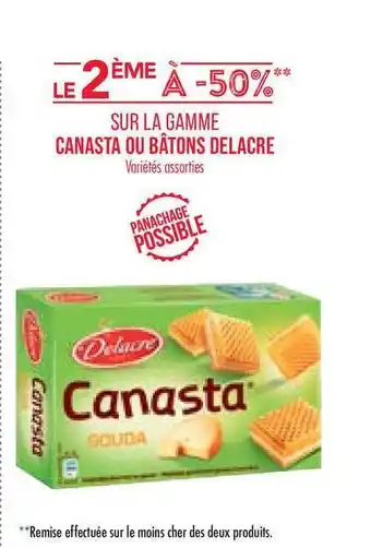 Match La Gamme Canasta Ou Bâtons Delacre offre