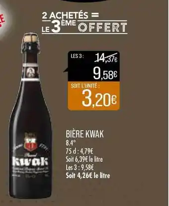 Match Bière Kwak offre