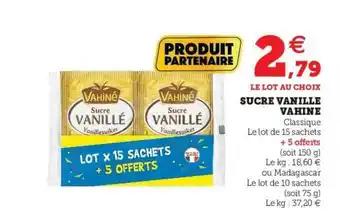 Super U Sucre Vanillé Vahiné offre