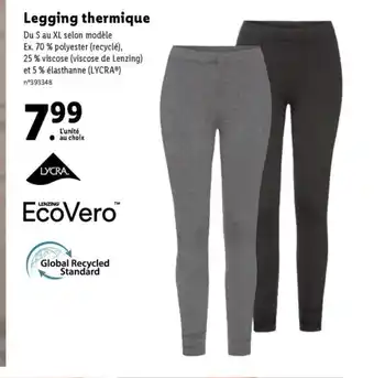 Lidl Legging Thermique offre