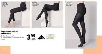 Lidl Legging Ou Collant Thermique offre