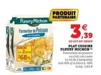 Super U Plat Cuisiné Fleury Michon offre