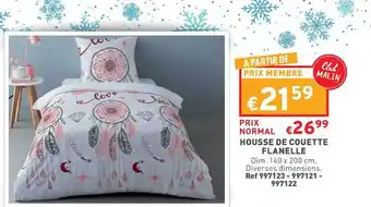 Trafic Housse de couette flanelle offre