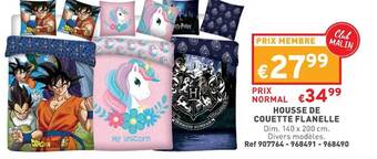 Trafic Housse de couette flanelle offre