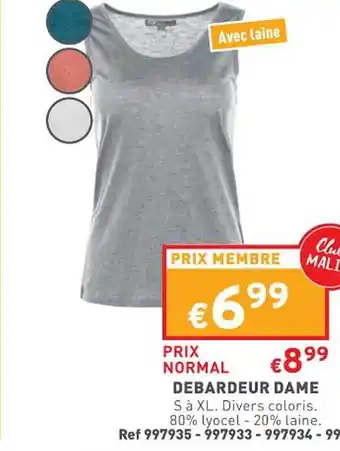 Trafic Debardeur dame offre