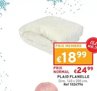 Trafic Plaid flanelle offre