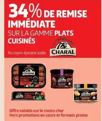 Auchan La gamme plats cuisiné charal offre