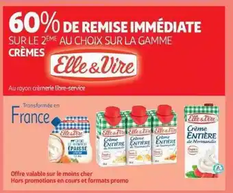 Auchan La gamme crèmes elle & vire offre