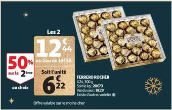 Auchan Ferrero rocher offre