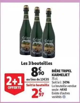 Auchan Bière tripel karmeliet offre