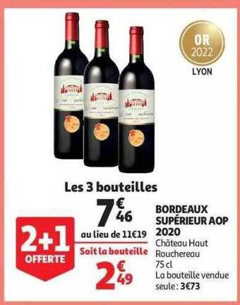 Auchan Bordeaux supérieur aop 2020 offre