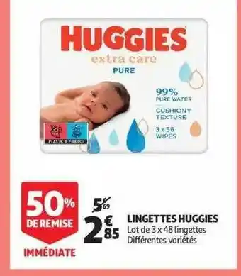 Auchan Lingettes huggies offre