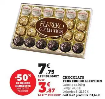 Hyper U Chocolats ferrero collection offre