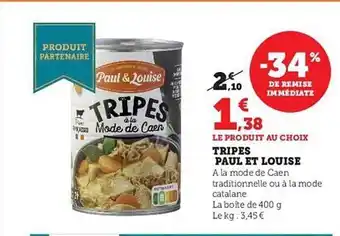 Hyper U Tripes paul et louise offre