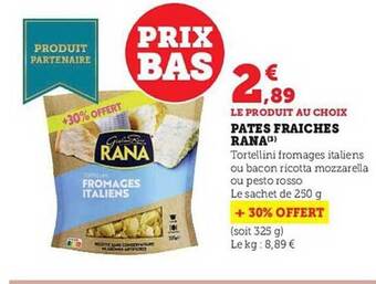 Hyper U Pâtes fraîches rana offre
