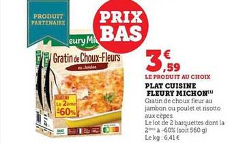 Hyper U Plat cuisiné fleury michon offre