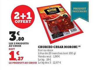 Hyper U Chorizo cesar moroni offre