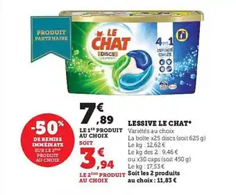 Hyper U Lessive le chat offre