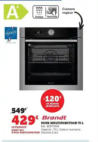 Hyper U Four multifonction 73l brandt offre