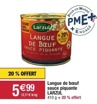 Migros Langue De Bœuf Sauce Piquante offre