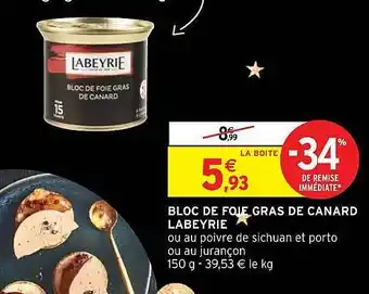 Bloc de foie gras de canard labeyrie