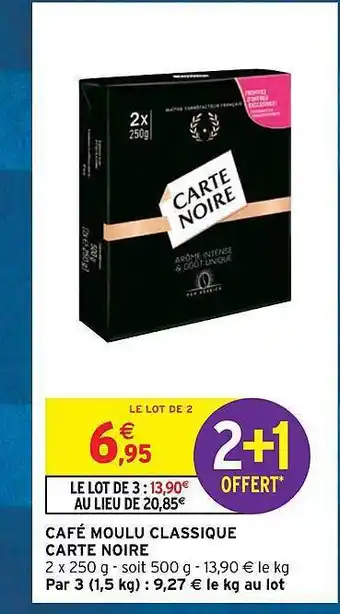 Intermarché Express Café moulu classique carte noire offre
