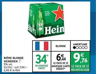 Intermarché Express Bière blonde heineken offre