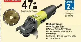 Tridôme Meuleuse d'angle 800w rag800-125g offre