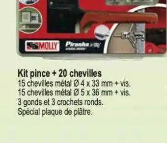 Tridôme Kit pince + 20 chevilles offre