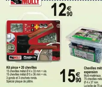 Tridôme Kit pince + 20 chevilles offre