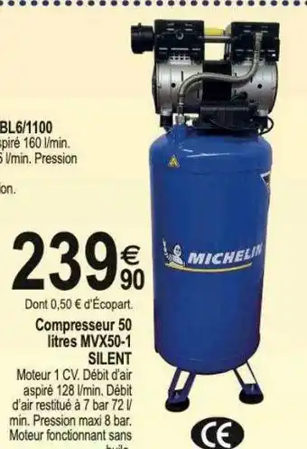 Tridôme Compresseur 50 litres mvx50-1 silent offre