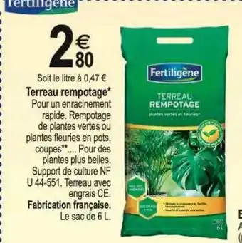 Tridôme Terreau rempotage offre