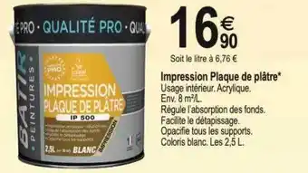 Tridôme Impression plaque de plâtre offre