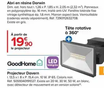 Castorama Projecteur davern goodhome offre