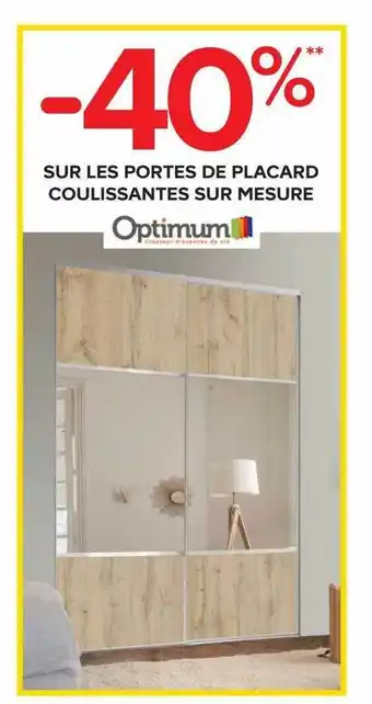 Castorama Les portes de placard coulissantes sur mesure optimum offre