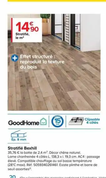 Castorama Stratifié bexhill goodhome offre