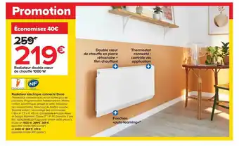 Castorama Radiateur double cœur de chauffe 1000 w offre