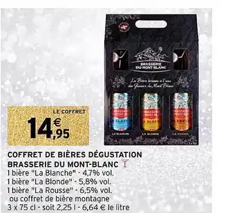 Intermarché Coffret de bières dégustation brasserie du mont-blanc offre