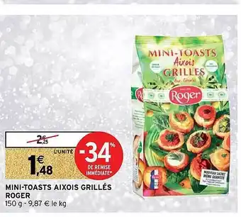 Min-toats aixois grillés roger