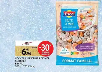 Intermarché Cocktail de fruits de mer surgelé escal offre