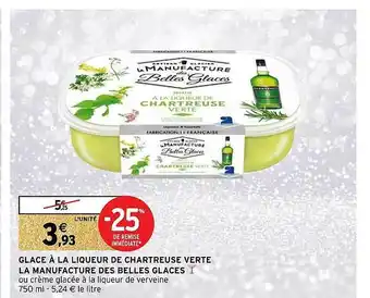 Glace Ă la liqueur de chartreuse verte la manufacture des belles glaces
