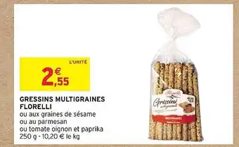 Intermarché Gressins multigraines florelli offre
