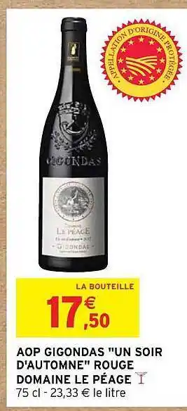 Intermarché Aop gigondas offre