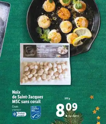 Lidl Noix de saint-jacques msc sans corail océanic offre